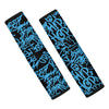 Hiphop Graffiti Blue Text Print Seat Belt Cover-grizzshop