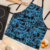 Hiphop Graffiti Blue Text Print Women's Apron-grizzshop