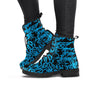 Hiphop Graffiti Blue Text Print Women's Boots-grizzshop