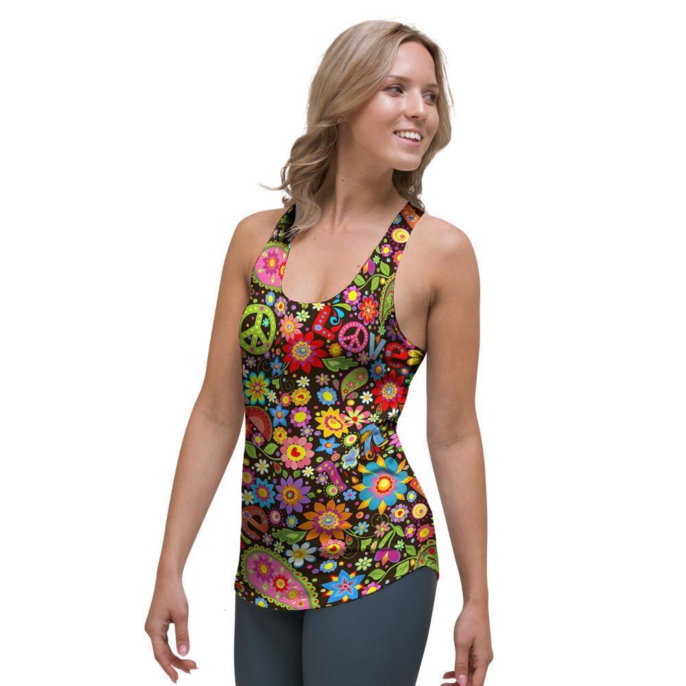 Hippe Peace Women's Racerback Tank Top-grizzshop