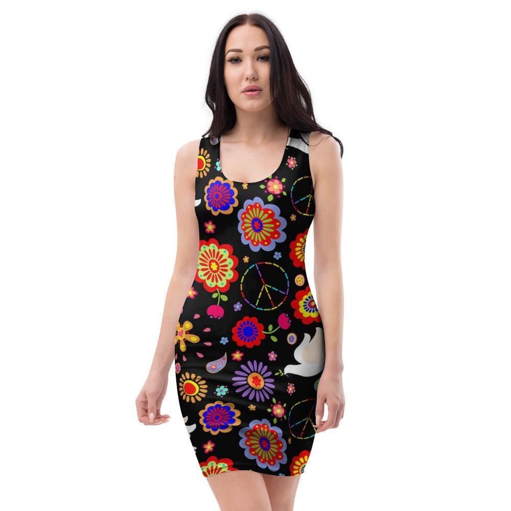 Hippie And Drove Bodycon Dress-grizzshop