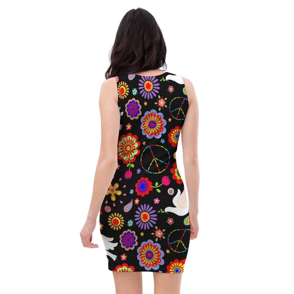 Hippie And Drove Bodycon Dress-grizzshop