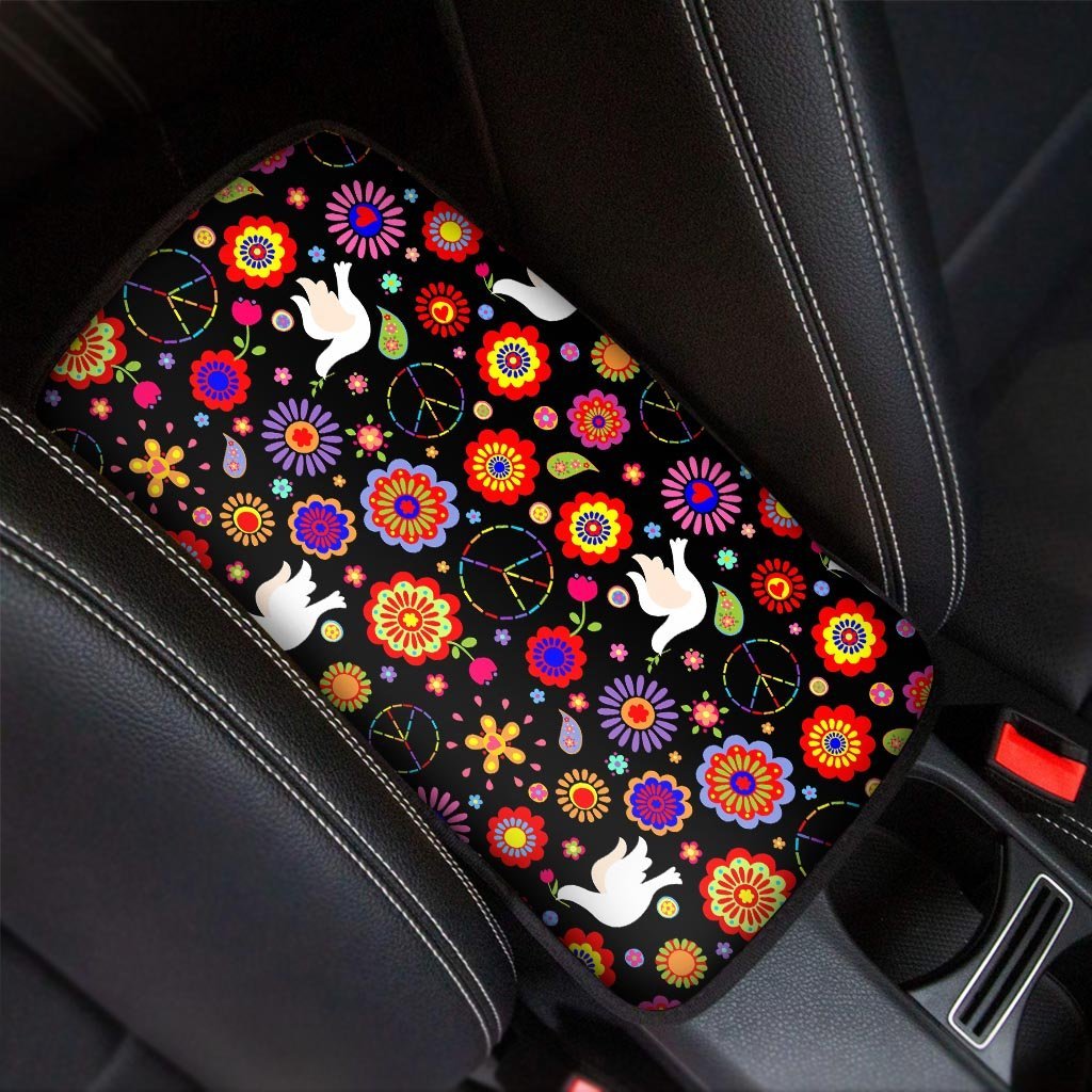 Hippie And Drove Car Console Cover-grizzshop