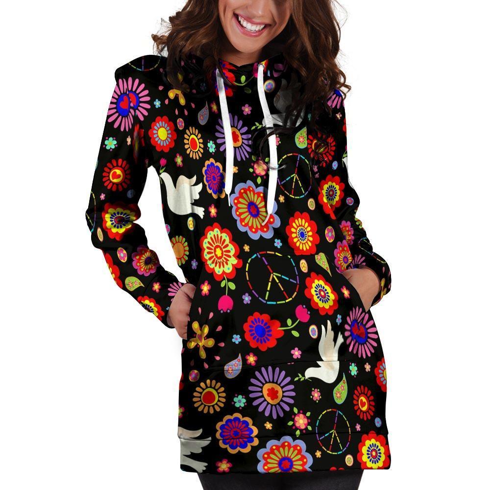 Hippie And Drove Hoodie Dress-grizzshop