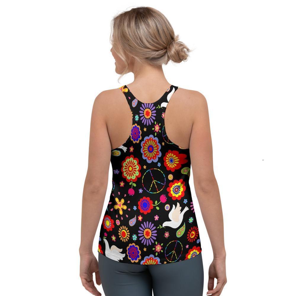 Hippie And Drove Women's Racerback Tank Top-grizzshop