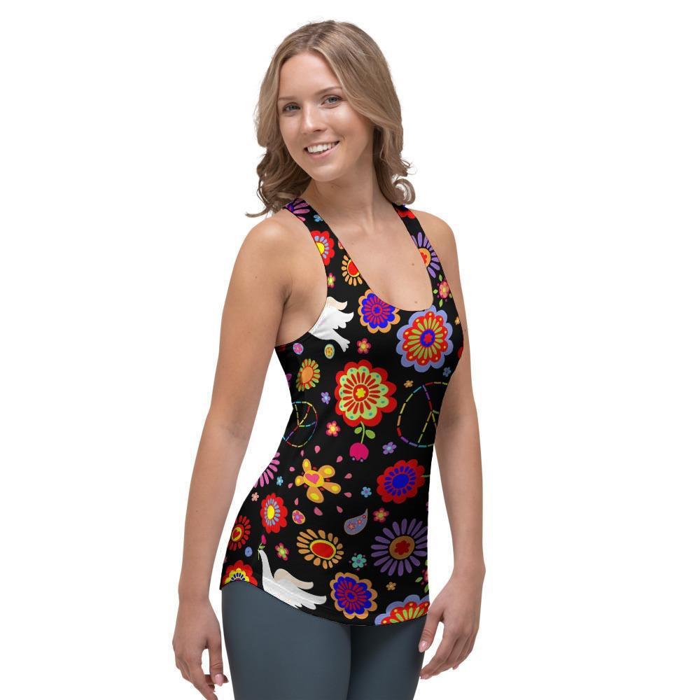 Hippie And Drove Women's Racerback Tank Top-grizzshop