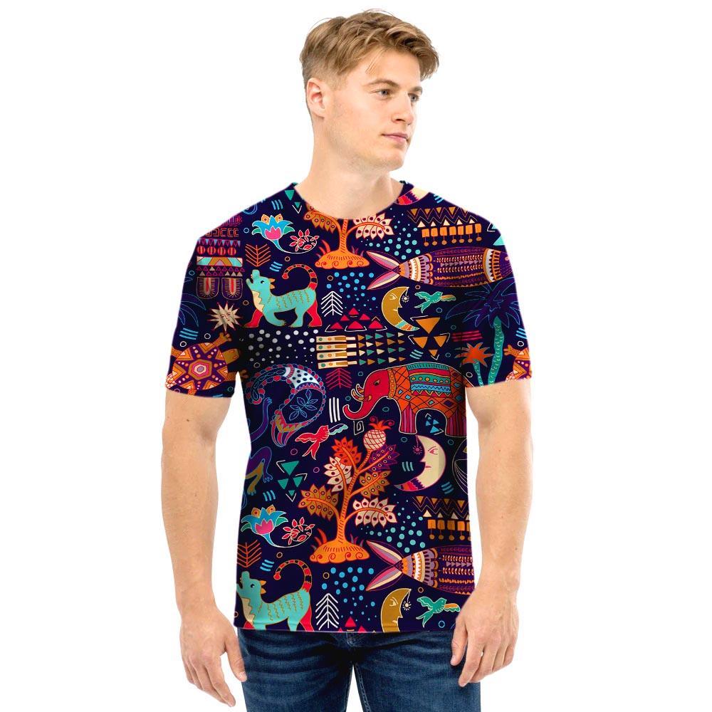 Hippie Aztec Men T Shirt-grizzshop