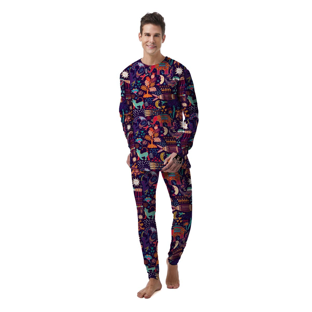 Hippie Aztec Men's Pajamas-grizzshop