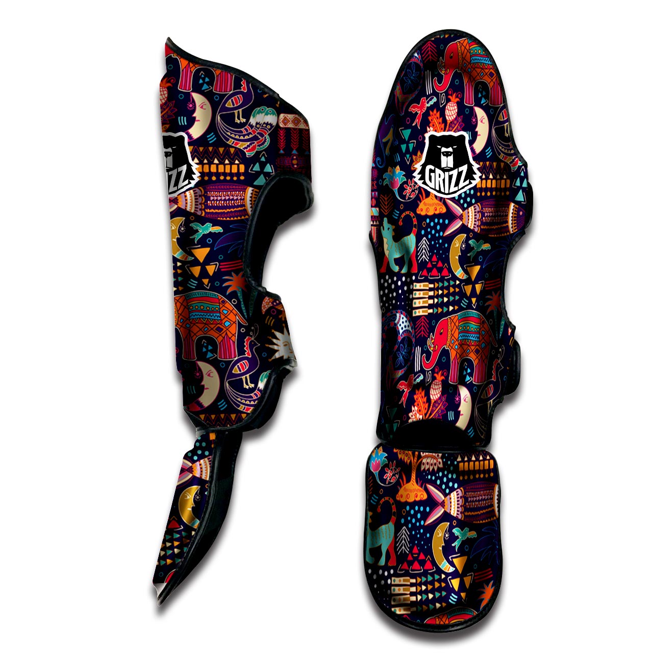 Hippie Aztec Muay Thai Shin Guard-grizzshop