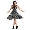 Hippie Aztec Van Peace Sign Pattern Print Dress-grizzshop