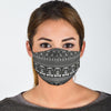 Hippie Aztec Van Peace Sign Pattern Print Face Mask-grizzshop