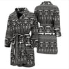 Hippie Aztec Van Peace Sign Pattern Print Men Long Robe-grizzshop