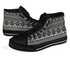 Hippie Aztec Van Peace Sign Pattern Print Men Women's High Top Shoes-grizzshop