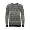 Hippie Aztec Van Peace Sign Pattern Print Women Crewneck Sweatshirt-grizzshop