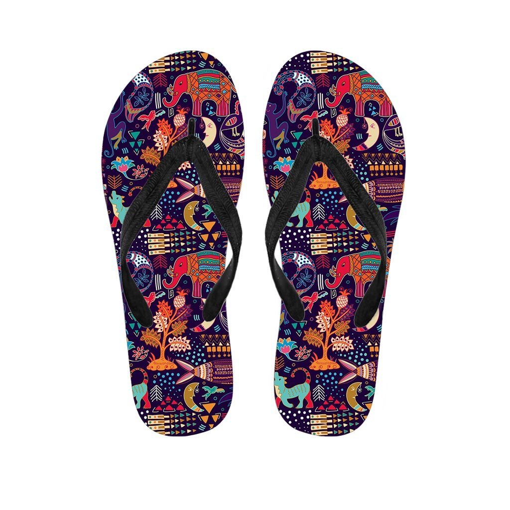 Hippie Aztec Women's Flip Flops-grizzshop