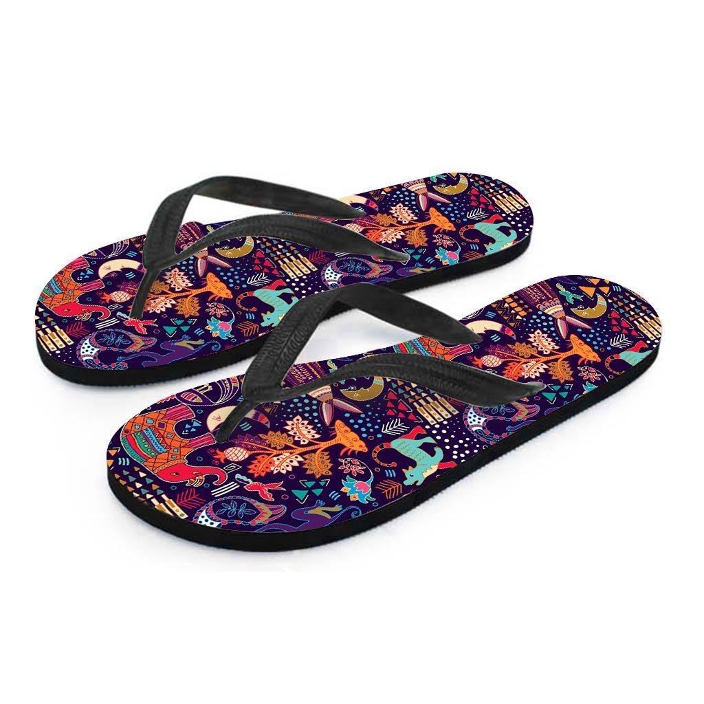 Hippie Aztec Women's Flip Flops-grizzshop