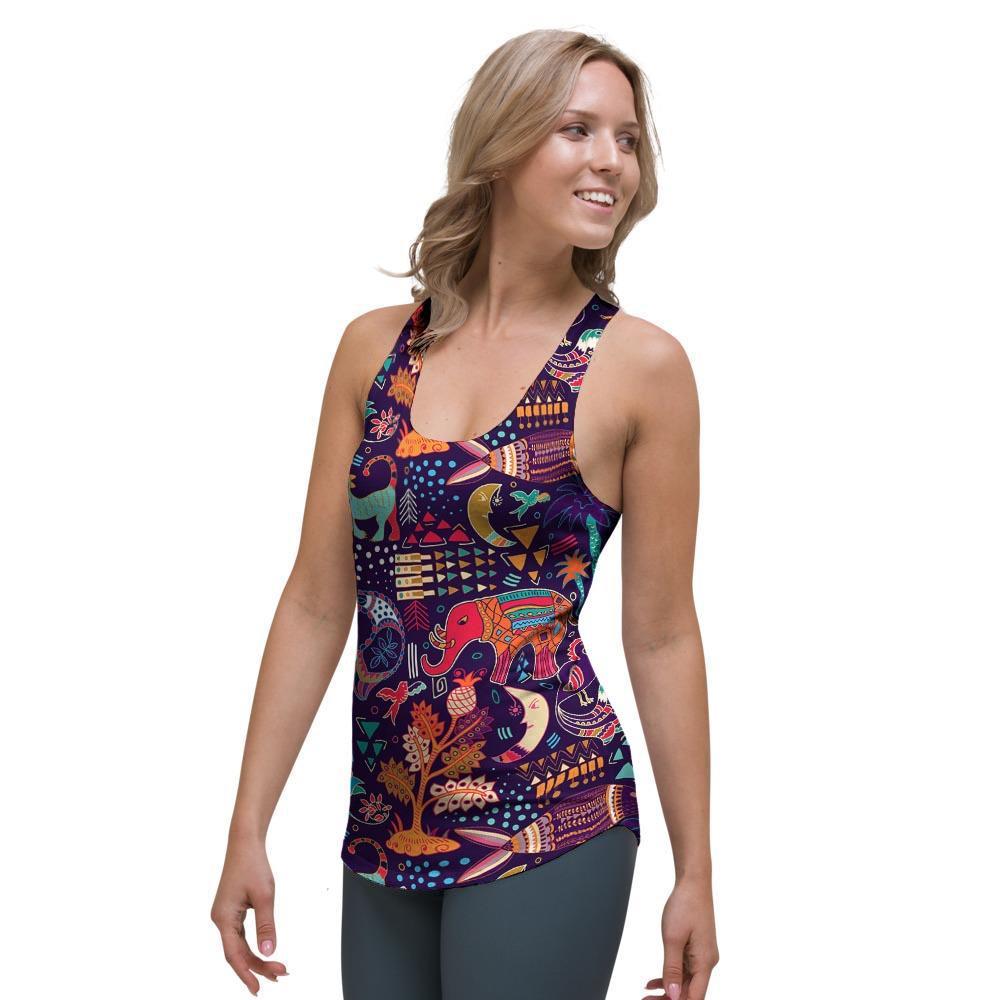 Hippie Aztec Women's Racerback Tank Top-grizzshop