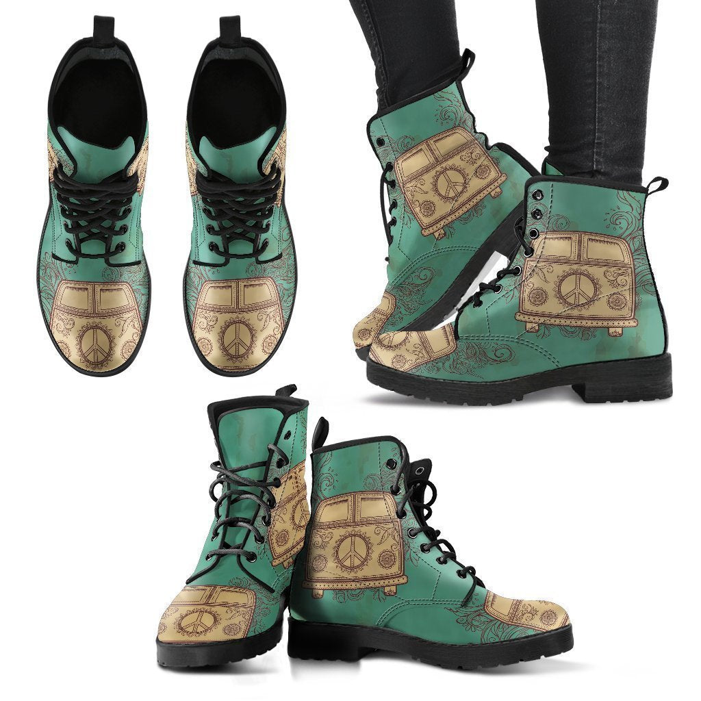 Hippie Bus Women's Leather Boots-grizzshop