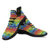 Hippie Drawing Psychedelic Wave Print Pattern Black Athletic Shoes-grizzshop