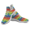 Hippie Drawing Psychedelic Wave Print Pattern White Athletic Shoes-grizzshop