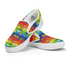 Hippie Drawing Psychedelic Wave Print Pattern White Slip On Shoes-grizzshop