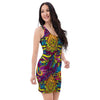 Hippie Flame Psychedelic Trippy Bodycon Dress-grizzshop