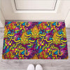 Hippie Flame Psychedelic Trippy Door Mat-grizzshop