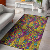 Hippie Flame Psychedelic Trippy Floor Mat-grizzshop