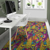 Hippie Flame Psychedelic Trippy Floor Mat-grizzshop