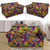 Hippie Flame Psychedelic Trippy Loveseat Cover-grizzshop