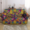 Hippie Flame Psychedelic Trippy Loveseat Cover-grizzshop