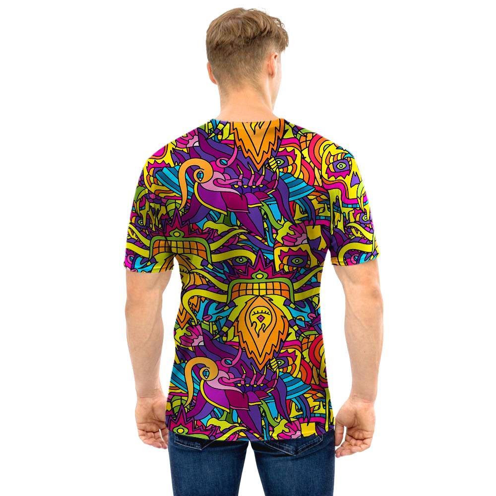 Hippie Flame Psychedelic Trippy Men T Shirt-grizzshop