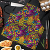 Hippie Flame Psychedelic Trippy Men's Apron-grizzshop