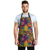 Hippie Flame Psychedelic Trippy Men's Apron-grizzshop