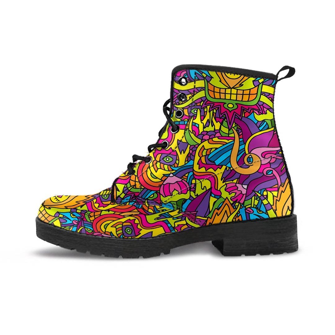 Hippie Flame Psychedelic Trippy Men's Boots-grizzshop