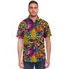 Hippie Flame Psychedelic Trippy Men's Short Sleeve Shirt-grizzshop