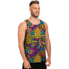 Hippie Flame Psychedelic Trippy Men's Tank Tops-grizzshop