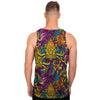 Hippie Flame Psychedelic Trippy Men's Tank Tops-grizzshop