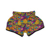 Hippie Flame Psychedelic Trippy Muay Thai Boxing Shorts-grizzshop