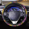 Hippie Flame Psychedelic Trippy Steering Wheel Cover-grizzshop