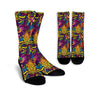 Hippie Flame Psychedelic Trippy Unisex Socks-grizzshop