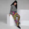 Hippie Flame Psychedelic Trippy Women's Joggers-grizzshop