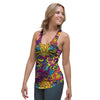 Hippie Flame Psychedelic Trippy Women's Racerback Tank Top-grizzshop