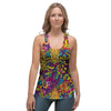 Hippie Flame Psychedelic Trippy Women's Racerback Tank Top-grizzshop