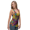 Hippie Flame Psychedelic Trippy Women's Racerback Tank Top-grizzshop