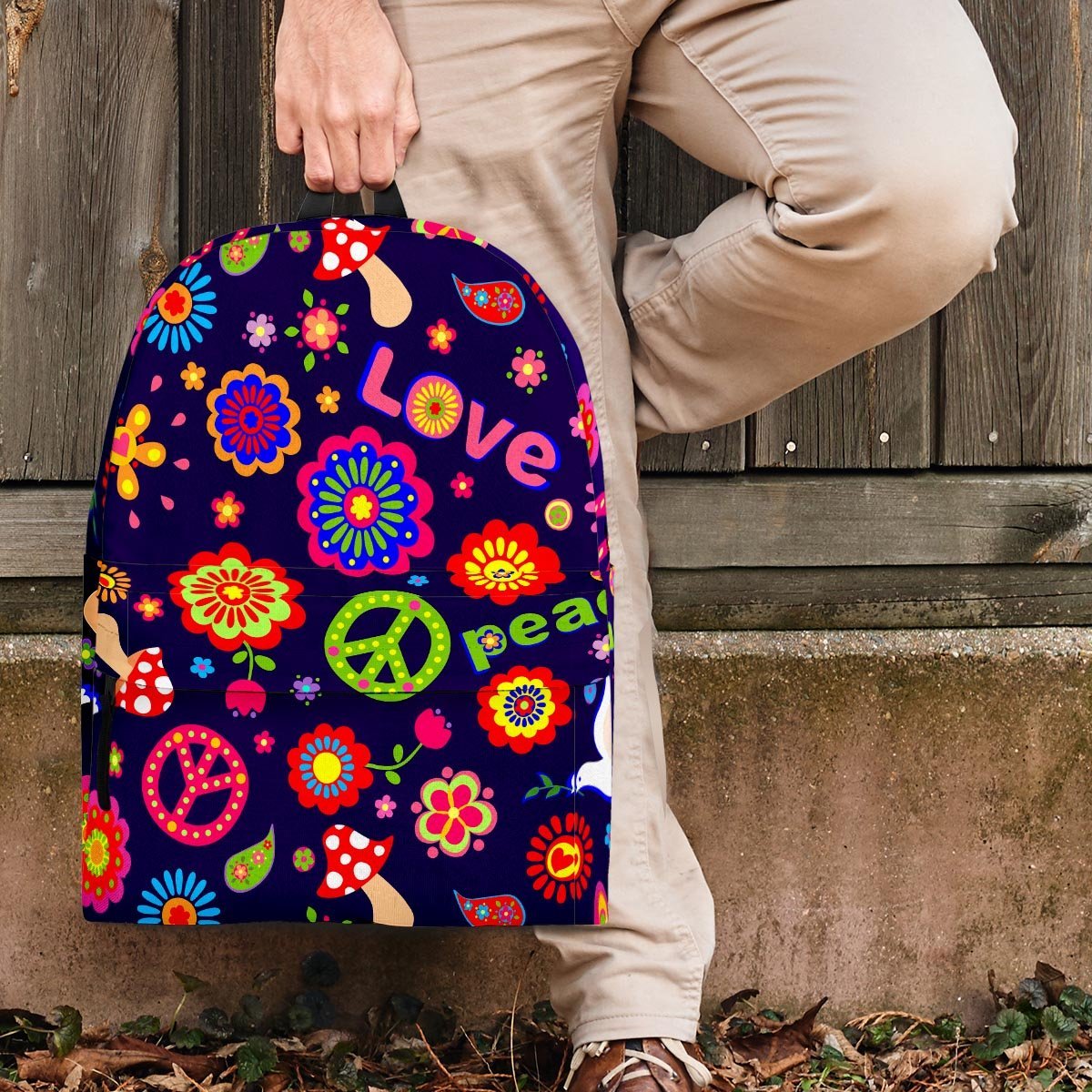 Hippie Floral Backpack-grizzshop