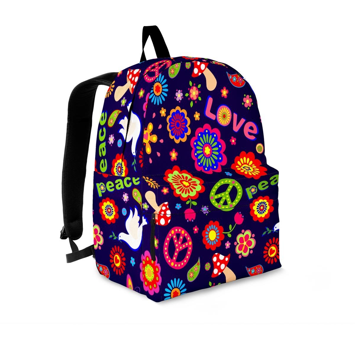 Hippie Floral Backpack-grizzshop