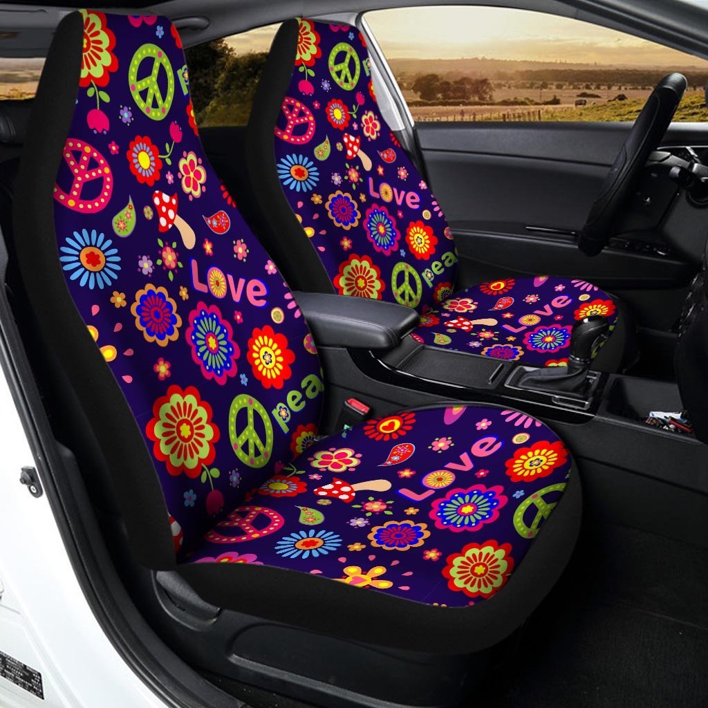 Hippie Floral Car Seat Covers-grizzshop