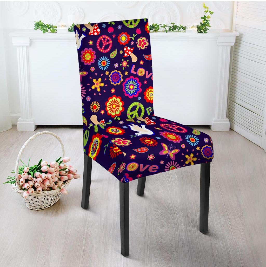 Hippie Floral Chair Cover-grizzshop