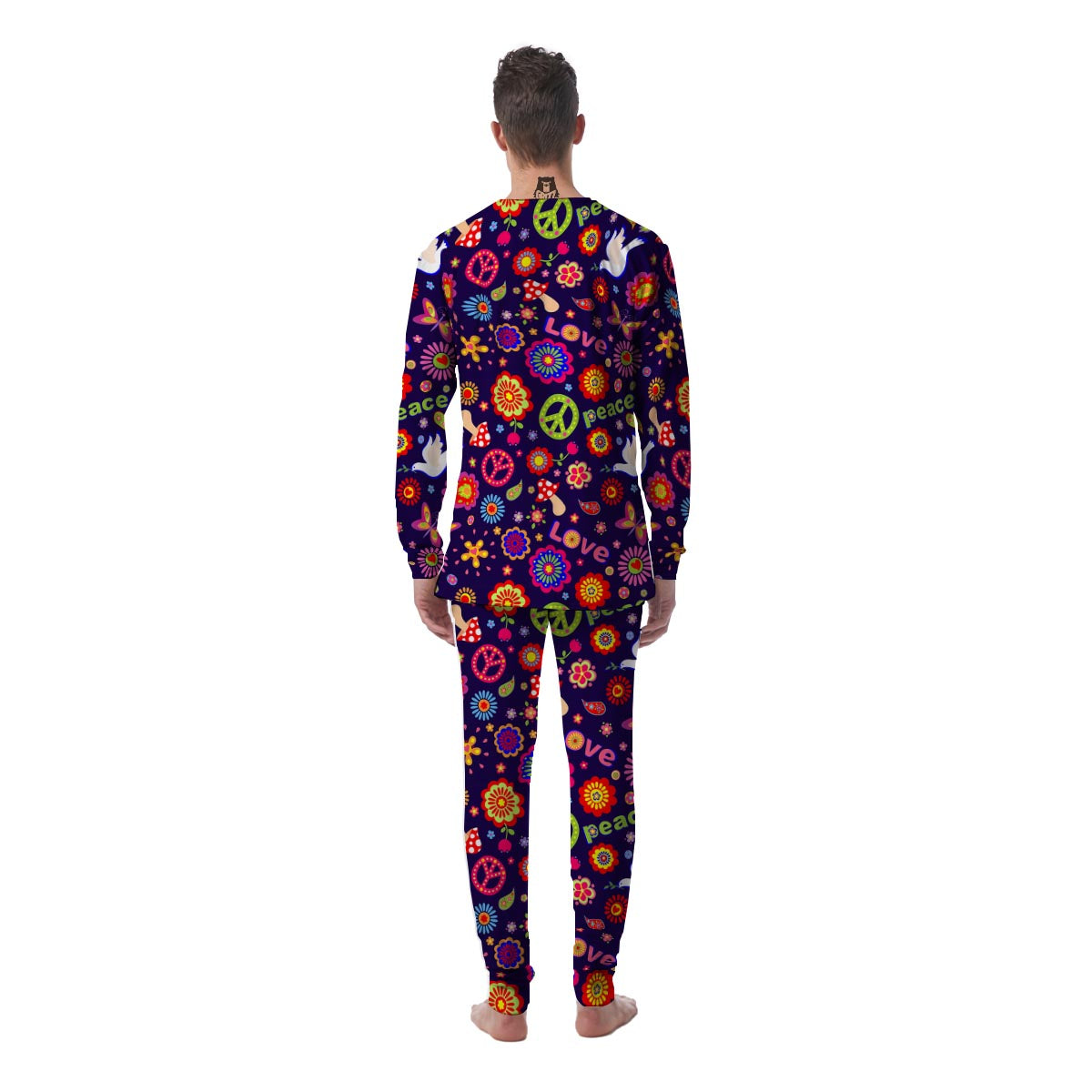 Hippie Floral Men's Pajamas-grizzshop